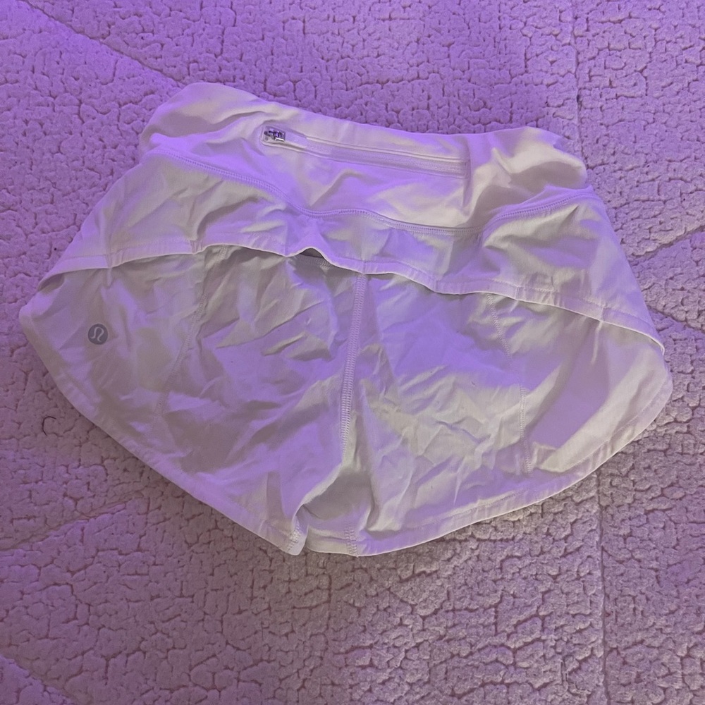 White Lululemon shorts size 2